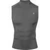 image:imageRoadbox Mens Compression Tank Top Mock Turtleneck Sleeveless Shirt Fitted Athletic Base Layer for Gym WorkoutDark Gray
