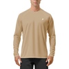 image:imageRoadbox Mens UPF 50 UV Sun Protection Shirts Outdoor Long Sleeve SPF Rash Guard for Fishing Hiking Swimming Running1 Pack25sand