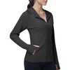 image:imageRoadbox Womens UPF 50 Sun Protection Hoodie Jacket Lightweight SPF Long Sleeve Full Zip Workout Shirts for Hiking Running15 Black