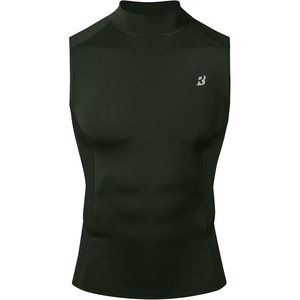 image:imageRoadbox Mens Compression Tank Top Mock Turtleneck Sleeveless Shirt Fitted Athletic Base Layer for Gym WorkoutArmy Green