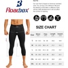 image:imageRoadbox Mens 34 Compression Pants Running Workout Tights Leggings Sport Basketball Athletic Football Capri Base LayerBlack