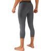 image:imageRoadbox Mens 34 Compression Pants Running Workout Tights Leggings Sport Basketball Athletic Football Capri Base LayerLight Grey