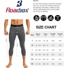 image:imageRoadbox Mens 34 Compression Pants Running Workout Tights Leggings Sport Basketball Athletic Football Capri Base LayerLight Grey