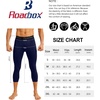 image:imageRoadbox Mens 34 Compression Pants Running Workout Tights Leggings Sport Basketball Athletic Football Capri Base LayerNavy Blue