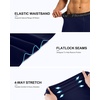 image:imageRoadbox Mens 34 Compression Pants Running Workout Tights Leggings Sport Basketball Athletic Football Capri Base LayerNavy Blue