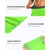 image:imageRoadbox Mens 34 Compression Pants Running Workout Tights Leggings Sport Basketball Athletic Football Capri Base LayerNeon Green