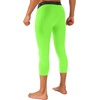image:imageRoadbox Mens 34 Compression Pants Running Workout Tights Leggings Sport Basketball Athletic Football Capri Base LayerNeon Green