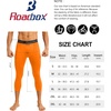 image:imageRoadbox Mens 34 Compression Pants Running Workout Tights Leggings Sport Basketball Athletic Football Capri Base LayerOrange