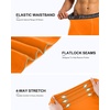 image:imageRoadbox Mens 34 Compression Pants Running Workout Tights Leggings Sport Basketball Athletic Football Capri Base LayerOrange