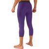 image:imageRoadbox Mens 34 Compression Pants Running Workout Tights Leggings Sport Basketball Athletic Football Capri Base LayerPurple