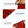 image:imageRoadbox Mens 34 Compression Pants Running Workout Tights Leggings Sport Basketball Athletic Football Capri Base LayerRed