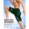 image:imageRoadbox Mens Compression Shorts Performance Running Spandex Shorts Workout Athletic Underwear Base Layer for Sports GymDark Green
