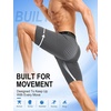 image:imageRoadbox Mens Compression Shorts Performance Running Spandex Shorts Workout Athletic Underwear Base Layer for Sports GymLight Gray