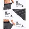 image:imageRoadbox Mens Compression Shorts Performance Running Spandex Shorts Workout Athletic Underwear Base Layer for Sports GymLight Gray