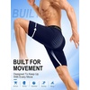 image:imageRoadbox Mens Compression Shorts Performance Running Spandex Shorts Workout Athletic Underwear Base Layer for Sports GymNavy Blue