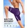 image:imageRoadbox Mens Compression Shorts Performance Running Spandex Shorts Workout Athletic Underwear Base Layer for Sports GymPurple
