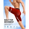 image:imageRoadbox Mens Compression Shorts Performance Running Spandex Shorts Workout Athletic Underwear Base Layer for Sports GymRed