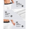image:imageRoadbox Mens Compression Shorts Performance Running Spandex Shorts Workout Athletic Underwear Base Layer for Sports GymWhite
