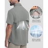 image:imageRoadbox Mens Fishing Shirts Short Sleeve Sun Protection Button Down Quick Dry Cooling Hiking Shirt for Travel Safari CampingLight Gray