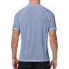 image:imageRoadbox Mens Short Sleeve Swim Shirt UPF 50 Quick Dry Rash Guard UV Sun Protection Water TShirt for Beach and SurfingDusty Blue