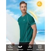 image:imageRoadbox Mens Short Sleeve Swim Shirt UPF 50 Quick Dry Rash Guard UV Sun Protection Water TShirt for Beach and SurfingTeal
