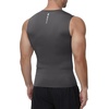 image:imageRoadbox Mens Sleeveless Compression Shirt Athletic Workout Tank Tops Sports Running Slimming Base Layer Cement Gray