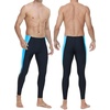 image:imageRoadbox Mens Swim PantsQuick Dry Athletic Compression Long Running LeggingsUPF 50 Surfing Tights for Water SwimmingBlack Contrast Blue
