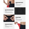 image:imageRoadbox Mens Swim PantsQuick Dry Athletic Compression Long Running LeggingsUPF 50 Surfing Tights for Water SwimmingBlack Contrast Red