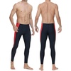 image:imageRoadbox Mens Swim PantsQuick Dry Athletic Compression Long Running LeggingsUPF 50 Surfing Tights for Water SwimmingBlack Contrast Red