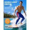 image:imageRoadbox Mens Swim PantsQuick Dry Athletic Compression Long Running LeggingsUPF 50 Surfing Tights for Water SwimmingRoyal Blue Contrast Red