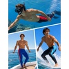 image:imageRoadbox Mens Swim PantsQuick Dry Athletic Compression Long Running LeggingsUPF 50 Surfing Tights for Water SwimmingRoyal Blue Contrast Red