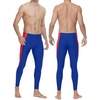 image:imageRoadbox Mens Swim PantsQuick Dry Athletic Compression Long Running LeggingsUPF 50 Surfing Tights for Water SwimmingRoyal Blue Contrast Red