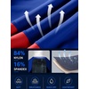image:imageRoadbox Mens Swim PantsQuick Dry Athletic Compression Long Running LeggingsUPF 50 Surfing Tights for Water SwimmingRoyal Blue Contrast Red