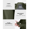 image:imageRoadbox Mens UPF 50 Hooded Fishing Shirts Long Sleeve Sun Protection Hoodie Hiking Running Swimming Rash Guard with MaskDark Green