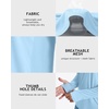 image:imageRoadbox Mens UPF 50 Hooded Fishing Shirts Long Sleeve Sun Protection Hoodie Hiking Running Swimming Rash Guard with MaskLight Blue