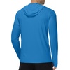 image:imageRoadbox Mens UPF 50 UV Sun Protection Hoodie Jacket Lightweight Full Zip Fishing Shirts for Hiking Running WorkoutBlue