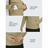 image:imageRoadbox Mens UPF 50 UV Sun Protection Hoodie Jacket Lightweight Full Zip Fishing Shirts for Hiking Running WorkoutKhaki