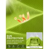 image:imageRoadbox Mens UPF 50 UV Sun Protection Hoodie Jacket Lightweight Full Zip Fishing Shirts for Hiking Running WorkoutLight Green