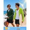 image:imageRoadbox Mens UPF 50 UV Sun Protection Hoodie Jacket Lightweight Full Zip Fishing Shirts for Hiking Running WorkoutLight Green