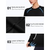 image:imageRoadbox Womens Compression Shirt Long Sleeve Quick Dry Athletic Base Layer Tops UPF 50 Running Workout Underscrub ShirtsBlack