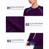 image:imageRoadbox Womens Compression Shirt Long Sleeve Quick Dry Athletic Base Layer Tops UPF 50 Running Workout Underscrub ShirtsDeep Purple