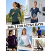 image:imageRoadbox Womens Compression Shirt Long Sleeve Quick Dry Athletic Base Layer Tops UPF 50 Running Workout Underscrub ShirtsLight Grey