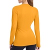 image:imageRoadbox Womens Compression Shirt Long Sleeve Quick Dry Athletic Base Layer Tops UPF 50 Running Workout Underscrub ShirtsOrange