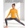 image:imageRoadbox Womens Compression Shirt Long Sleeve Quick Dry Athletic Base Layer Tops UPF 50 Running Workout Underscrub ShirtsOrange