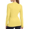 image:imageRoadbox Womens Compression Shirt Long Sleeve Quick Dry Athletic Base Layer Tops UPF 50 Running Workout Underscrub ShirtsPale Yellow