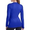 image:imageRoadbox Womens Compression Shirt Long Sleeve Quick Dry Athletic Base Layer Tops UPF 50 Running Workout Underscrub ShirtsRoyal Blue