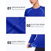 image:imageRoadbox Womens Compression Shirt Long Sleeve Quick Dry Athletic Base Layer Tops UPF 50 Running Workout Underscrub ShirtsRoyal Blue