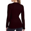 image:imageRoadbox Womens Compression Shirt Long Sleeve Quick Dry Athletic Base Layer Tops UPF 50 Running Workout Underscrub ShirtsWine Red
