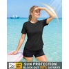image:imageRoadbox Womens Workout Tops Short Sleeve UPF 50 Sun Protection Athletic Shirts Quick Dry Rash Guard for Gym Hiking Running01 Black