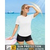 image:imageRoadbox Womens Workout Tops Short Sleeve UPF 50 Sun Protection Athletic Shirts Quick Dry Rash Guard for Gym Hiking Running03 White